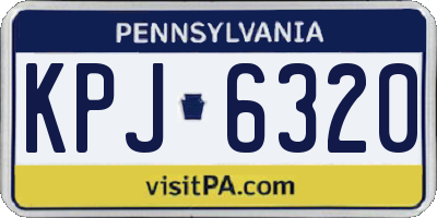 PA license plate KPJ6320