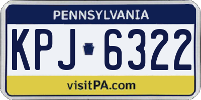 PA license plate KPJ6322