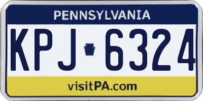 PA license plate KPJ6324