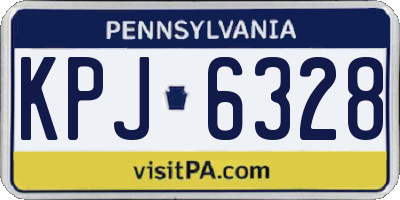 PA license plate KPJ6328