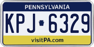PA license plate KPJ6329