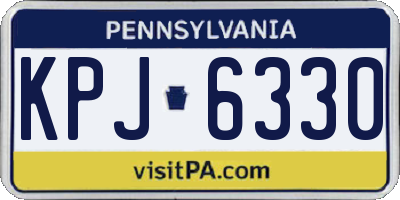 PA license plate KPJ6330