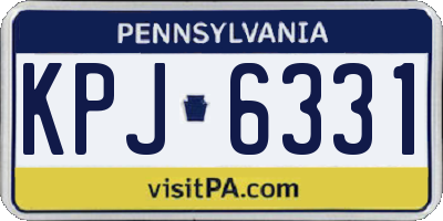 PA license plate KPJ6331