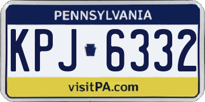 PA license plate KPJ6332