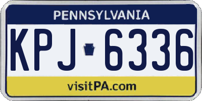 PA license plate KPJ6336