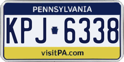 PA license plate KPJ6338