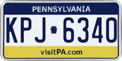 PA license plate KPJ6340