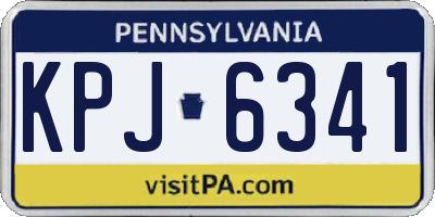 PA license plate KPJ6341