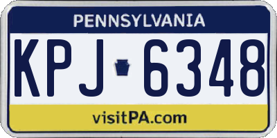 PA license plate KPJ6348