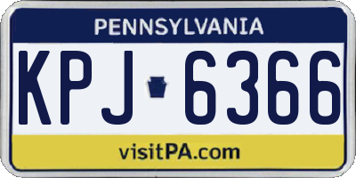 PA license plate KPJ6366