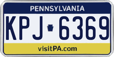 PA license plate KPJ6369