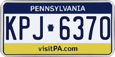 PA license plate KPJ6370