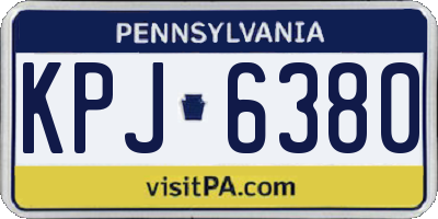 PA license plate KPJ6380