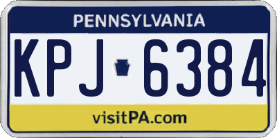 PA license plate KPJ6384