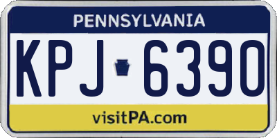 PA license plate KPJ6390