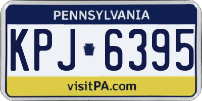 PA license plate KPJ6395