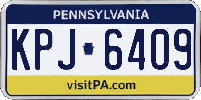 PA license plate KPJ6409