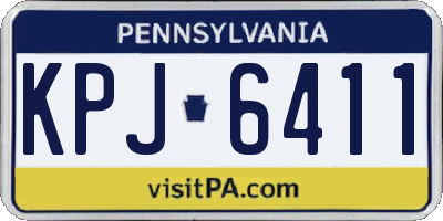 PA license plate KPJ6411