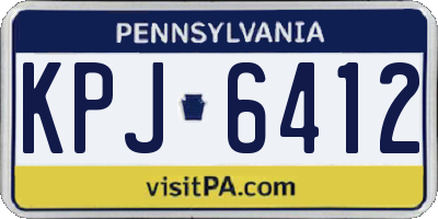 PA license plate KPJ6412