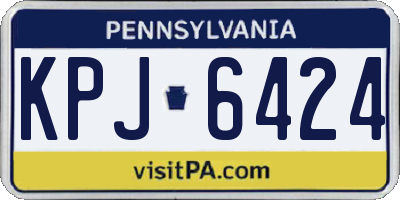 PA license plate KPJ6424
