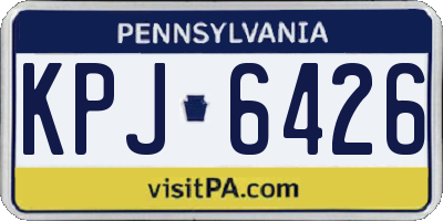 PA license plate KPJ6426