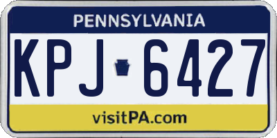 PA license plate KPJ6427