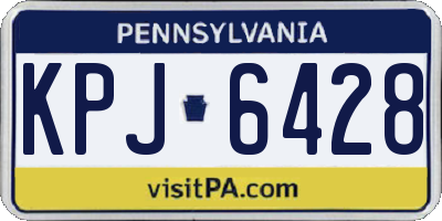 PA license plate KPJ6428