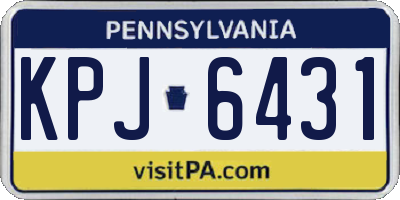 PA license plate KPJ6431