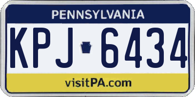 PA license plate KPJ6434