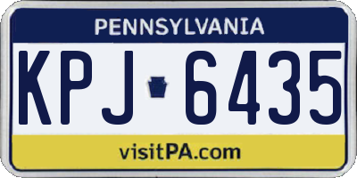 PA license plate KPJ6435