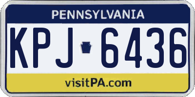 PA license plate KPJ6436