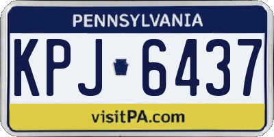 PA license plate KPJ6437