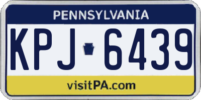 PA license plate KPJ6439
