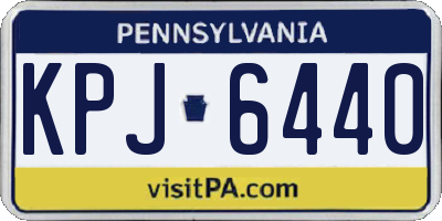 PA license plate KPJ6440