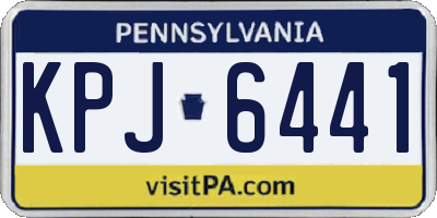 PA license plate KPJ6441