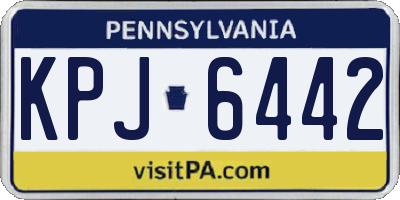 PA license plate KPJ6442