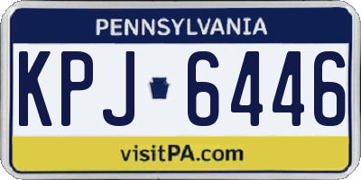 PA license plate KPJ6446