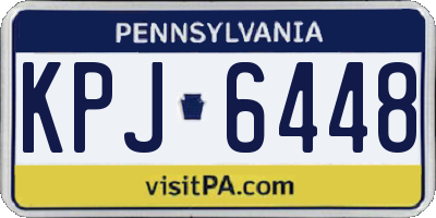 PA license plate KPJ6448