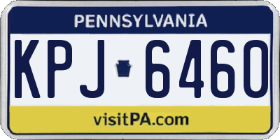 PA license plate KPJ6460