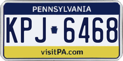 PA license plate KPJ6468