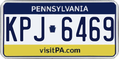 PA license plate KPJ6469