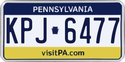 PA license plate KPJ6477