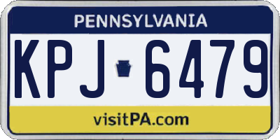 PA license plate KPJ6479