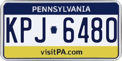 PA license plate KPJ6480
