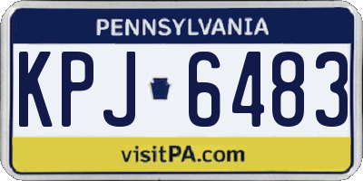 PA license plate KPJ6483