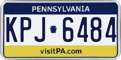 PA license plate KPJ6484
