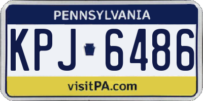 PA license plate KPJ6486