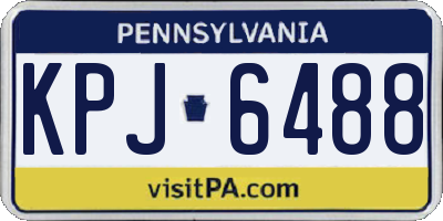 PA license plate KPJ6488