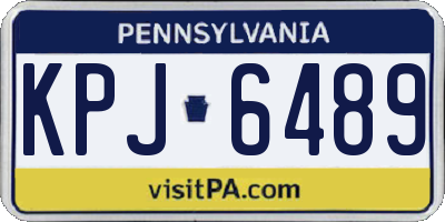 PA license plate KPJ6489