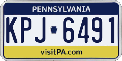 PA license plate KPJ6491